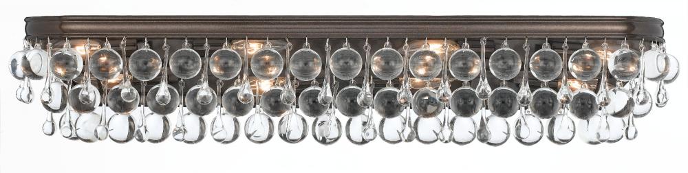 Calypso 8 Light Crystal Teardrop Vibrant Bronze Sconce