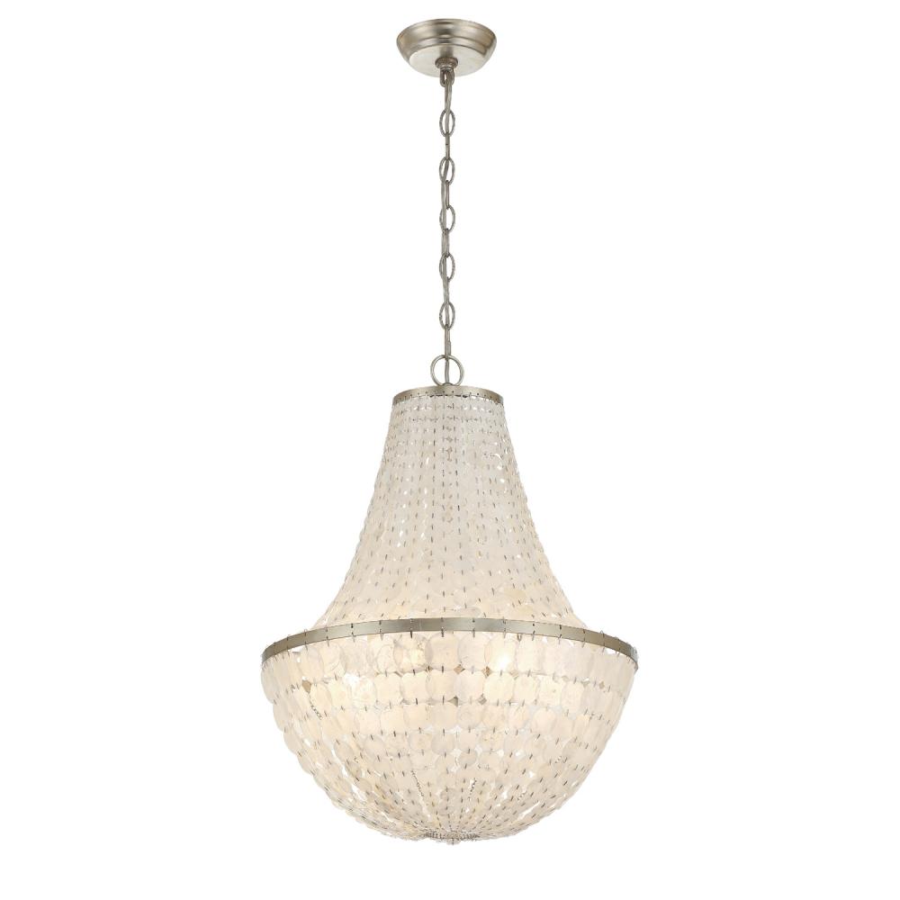 Brielle 6 Light Antique Silver Chandelier