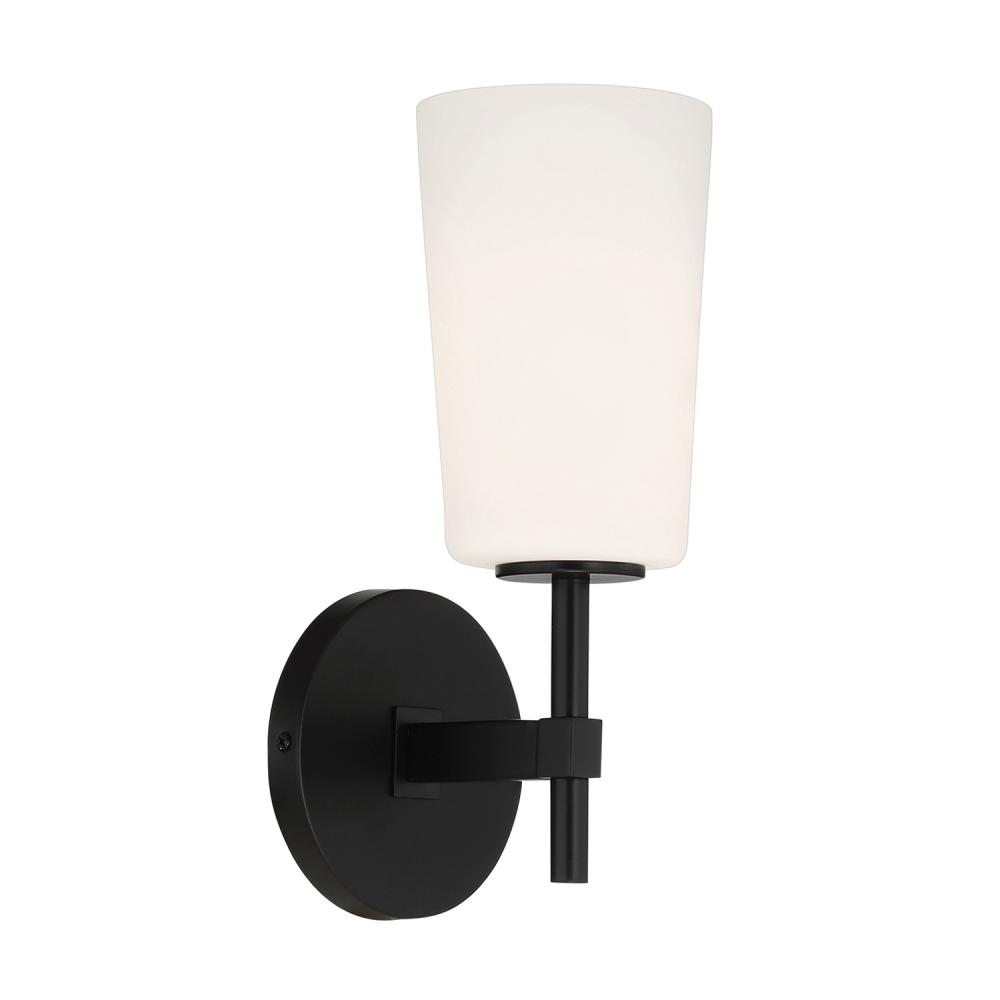 Colton 1 Light Black Sconce