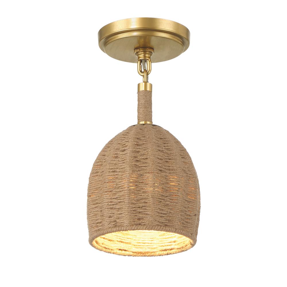 Jace 1 Light LED Soft Gold Semi Flush