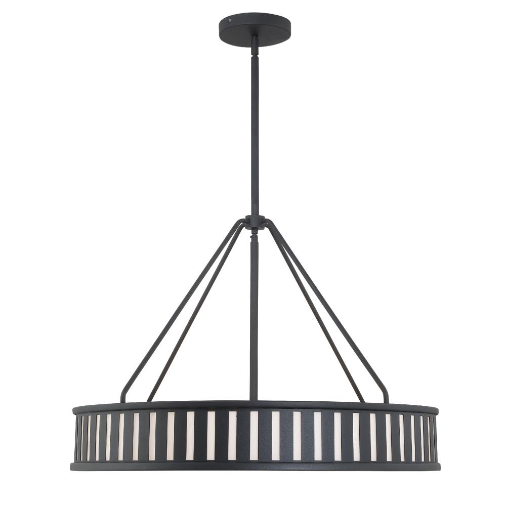 Kendal 6 Light Black Forged Chandelier