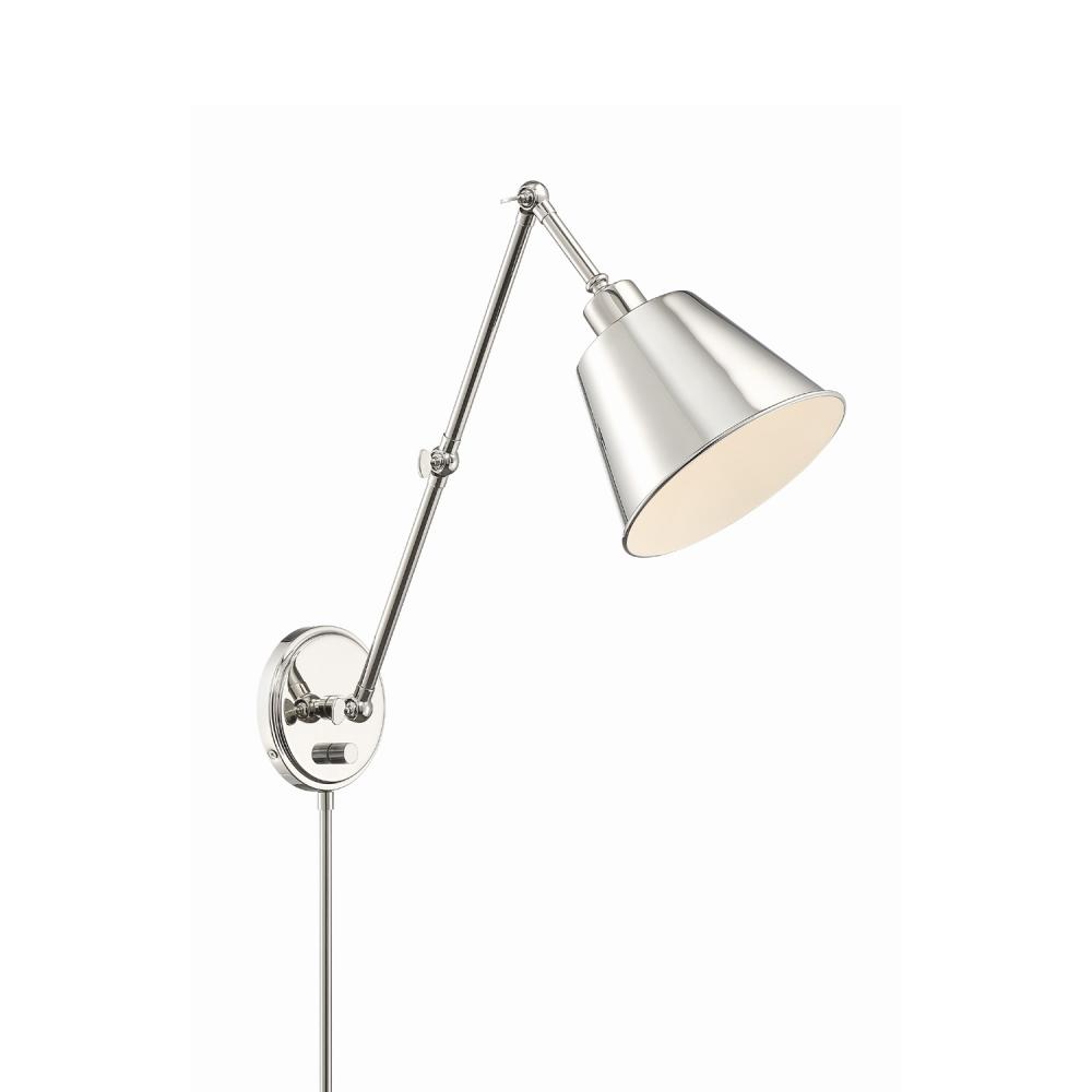 Mitchell 7.25'' Polished Nickel Task Sconce