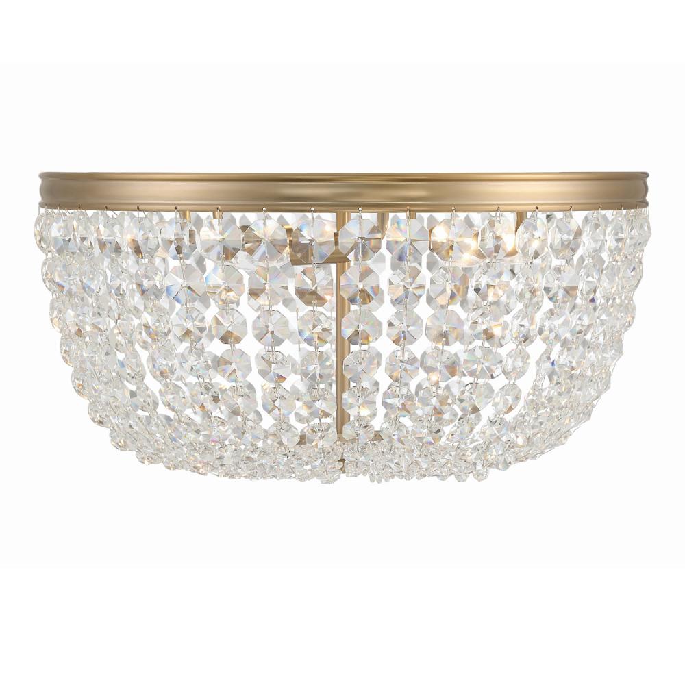 Nola 5 Light Vibrant Gold Flush Mount