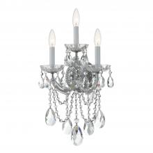 Crystorama 4423-CH-CL-S - Maria Theresa 3 Light Swarovski Strass Crystal Polished Chrome Sconce