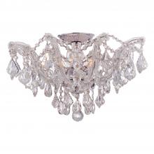 Crystorama 4437-CH-CL-MWP - Maria Theresa 5 Light Hand Cut Crystal Polished Chrome Semi Flush Mount