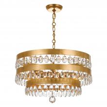 Crystorama 6106-GA - Perla 22'' Antique Gold Chandelier