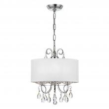 Crystorama 6623-CH-CL-S - Othello 3 Light Swarovski Strass Crystal Polished Chrome Mini Chandelier