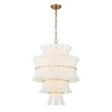 Crystorama ABI-2006-AG-WH - Abigail 22.25'' Aged Brass Chandelier