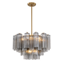 Crystorama ADD-308-AG-SM - Addis 9 Light Aged Brass Chandelier