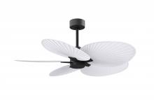 Matthews Fan Company AKTP-BK-MWH - Alessandra Tropical 5-blade ceiling fan in Matte Black and Matte White blades.