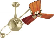 Matthews Fan Company B2K-PB-WD - Brisa 360° counterweight rotational ceiling fan in Polished Brass finish with solid sustainable m