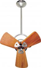 Matthews Fan Company BD-CR-WD-DAMP - Bianca Direcional - Directional Ceiling Fan - Polished Chrome Finish - Mahogany Tone Blades