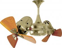 Matthews Fan Company DD-PB-WD - Duplo Dinamico 360” rotational dual head ceiling fan in Polished Brass finish with solid sustain