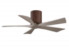 Matthews Fan Company IR5H-WN-GA-42 - Irene-5H three-blade flush mount paddle fan in Walnut finish with 42” Gray Ash  tone blades. 