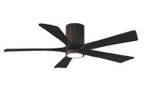 Matthews Fan Company IR5HLK-TB-BK-52 - IR5HLK five-blade flush mount paddle fan in Textured Bronze finish with 52” solid matte black wo