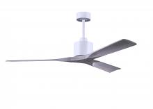 Matthews Fan Company NK-MWH-BW-60 - Nan 6-speed ceiling fan in Matte White finish with 60” solid barn wood tone wood blades