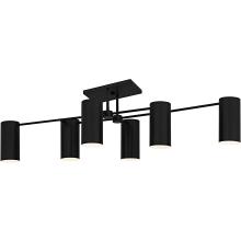 Quoizel FLD1750MBK - Foreland 6-Light Matte Black Semi-Flush Mount