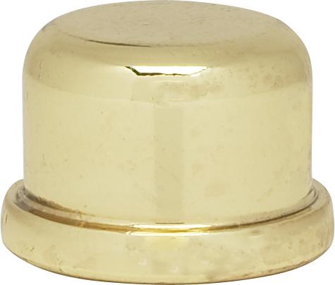 1/2" Finial; Zinc Die Cast 1/4-27; Polished Brass Finish