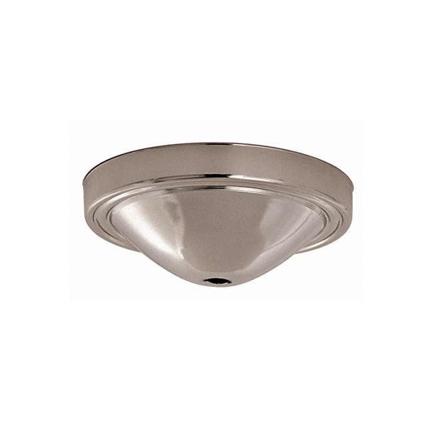 Plain Deep Fixture; Canopy Only; Chrome Finish; 5" Diameter; 7/16" Center Hole; 1-3/4"