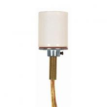 Satco Products Inc. 90/1150 - Keyless Porcelain Socket With 1/8 IP Cap And Nipple; Glazed; 660W; 250V