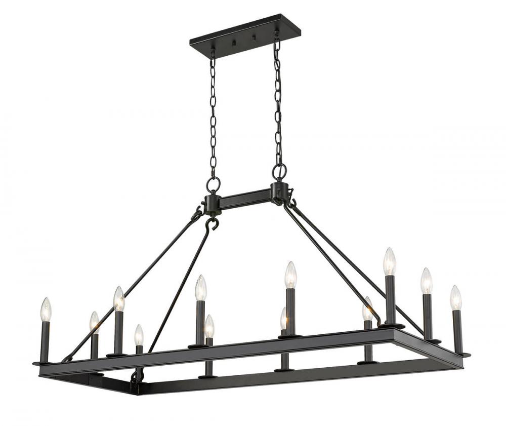 12 Light Linear Chandelier