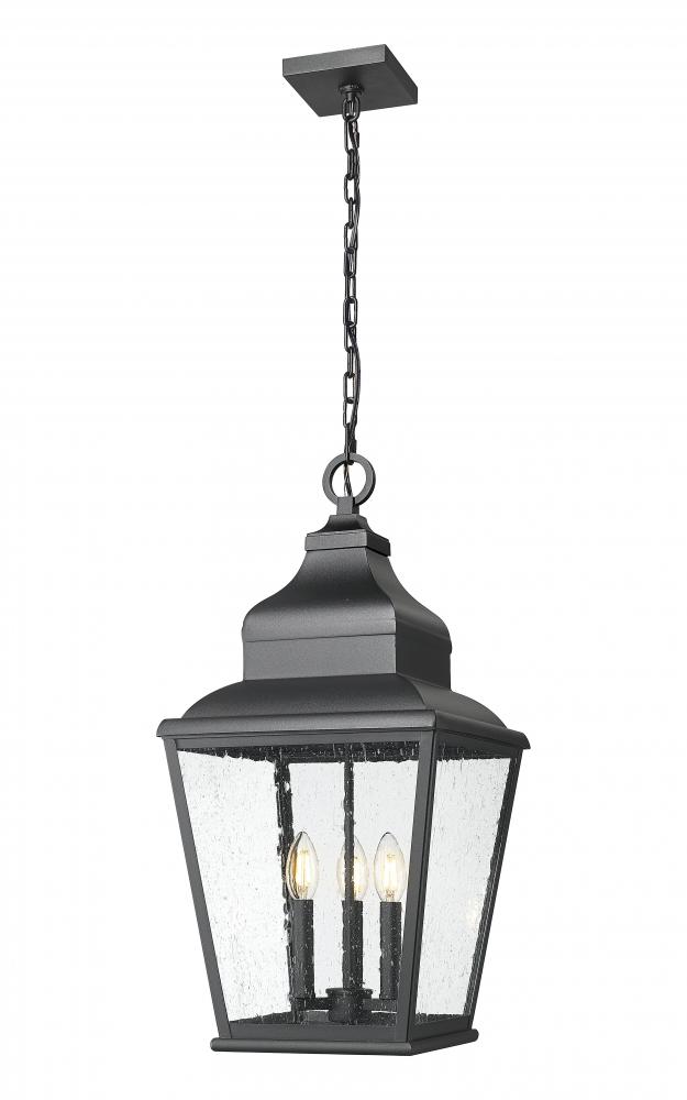 3 Light Outdoor Chain Mount Ceiling Fixture