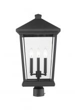 Z-Lite 568PHXLR-BK - 3 Light Outdoor Post Mount Fixture