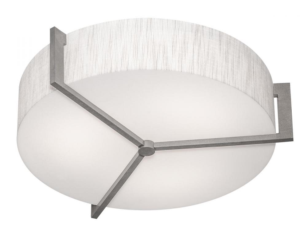 Apex 21'' LED Ceiling - Weathered Grey Finish - Jute Shade