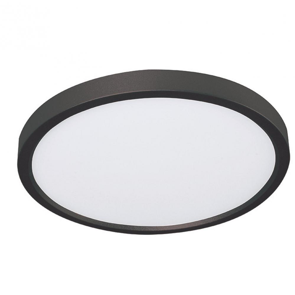 Edge Round 8'' Flush Mount LED 15W 277V,5 CCT,BK