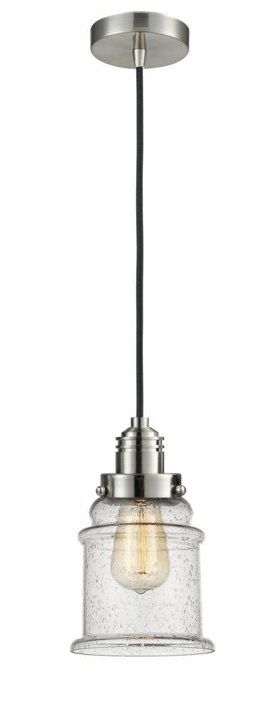 Winchester - 1 Light - 8 inch - Satin Nickel - Cord hung - Mini Pendant