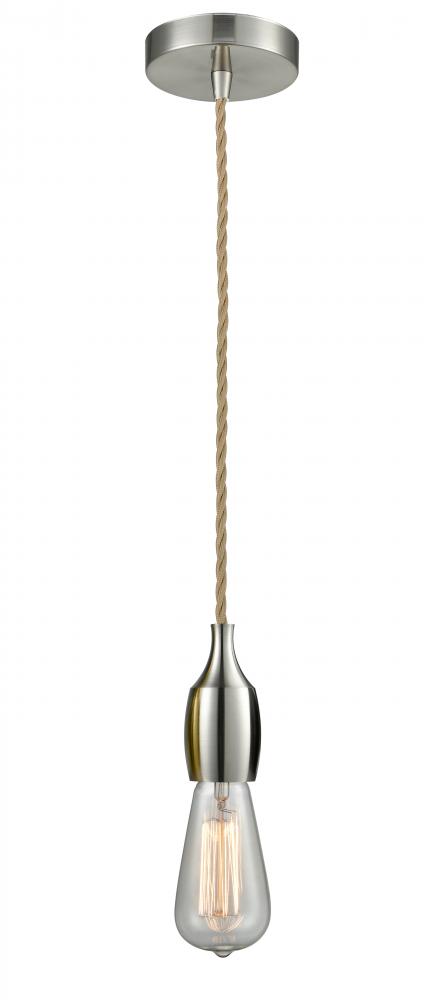 Chelsea - 1 Light - 2 inch - Satin Nickel - Cord hung - Mini Pendant