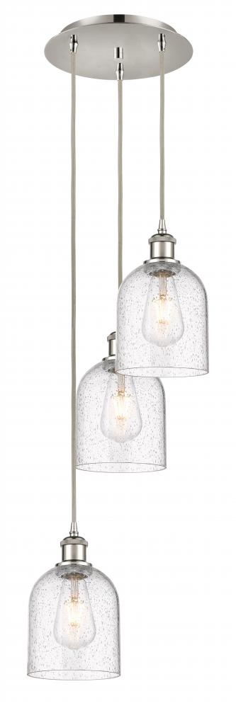 Bella - 3 Light - 12 inch - Polished Nickel - Cord hung - Multi Pendant