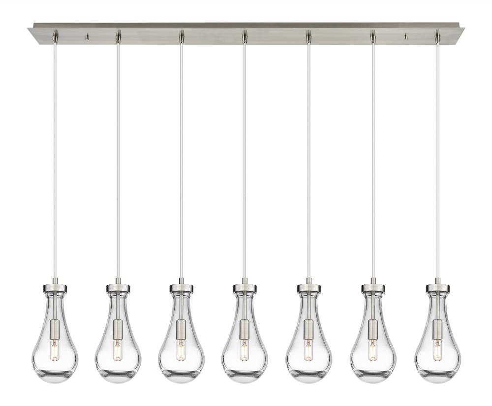 Owego - 7 Light - 49 inch - Brushed Satin Nickel - Linear Pendant