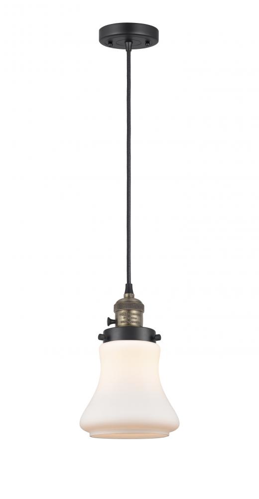 Bellmont - 1 Light - 6 inch - Black Antique Brass - Cord hung - Mini Pendant