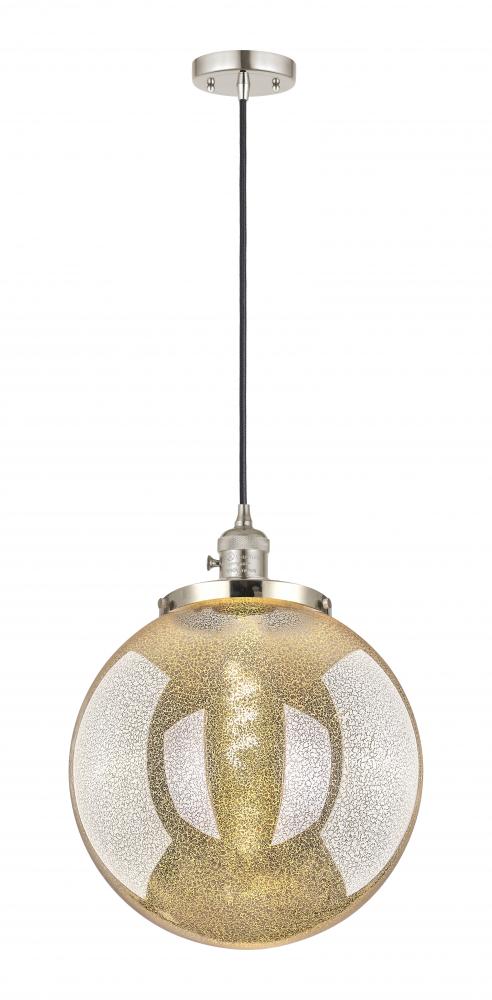 Beacon - 1 Light - 14 inch - Polished Nickel - Cord hung - Mini Pendant