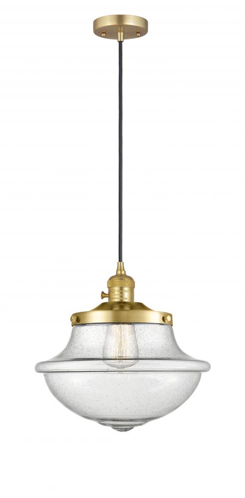 Oxford - 1 Light - 12 inch - Satin Gold - Cord hung - Mini Pendant