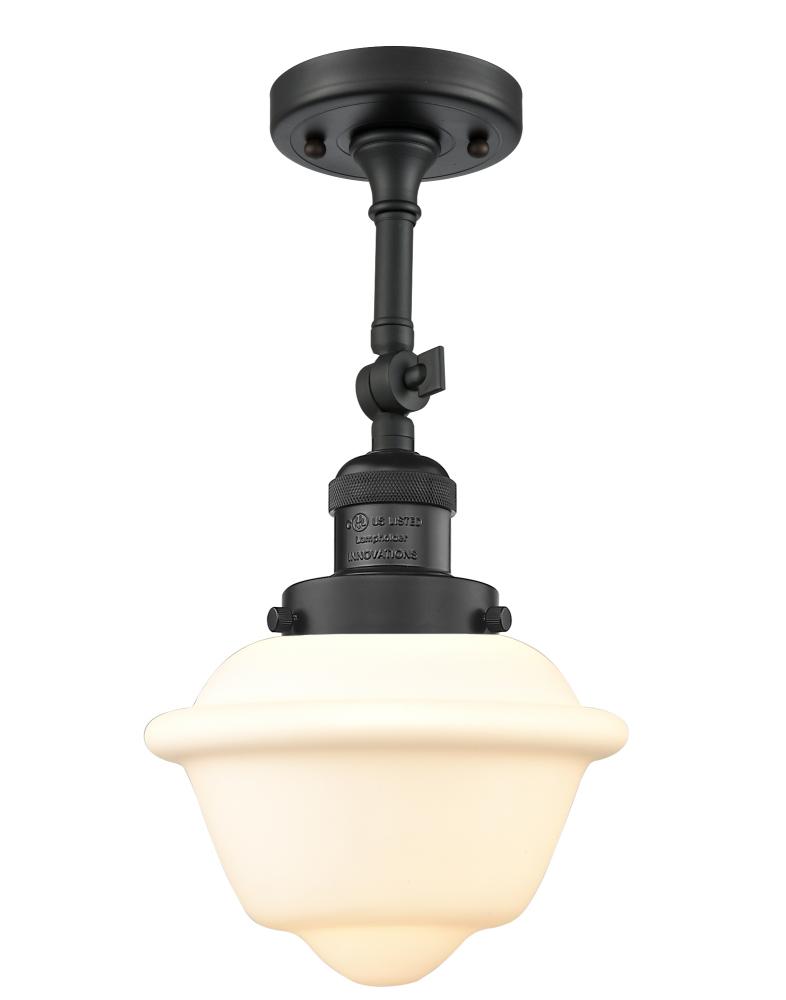 Oxford - 1 Light - 7 inch - Matte Black - Semi-Flush Mount