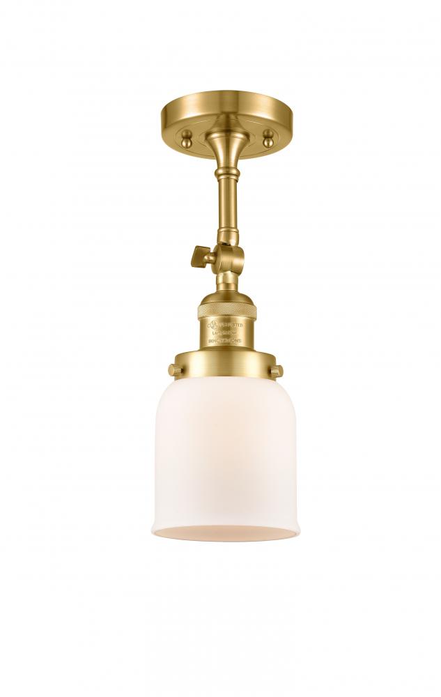 Bell - 1 Light - 5 inch - Satin Gold - Semi-Flush Mount