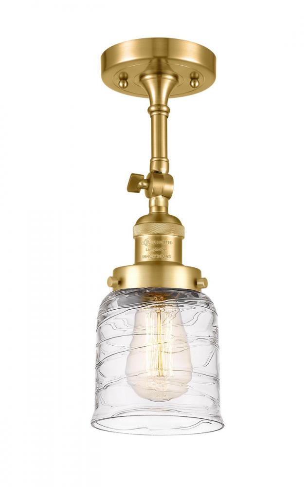 Bell - 1 Light - 5 inch - Satin Gold - Semi-Flush Mount