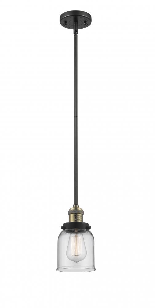 Bell - 1 Light - 5 inch - Black Antique Brass - Stem Hung - Mini Pendant