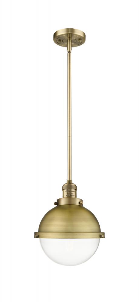 Hampden - 1 Light - 9 inch - Brushed Brass - Stem Hung - Mini Pendant