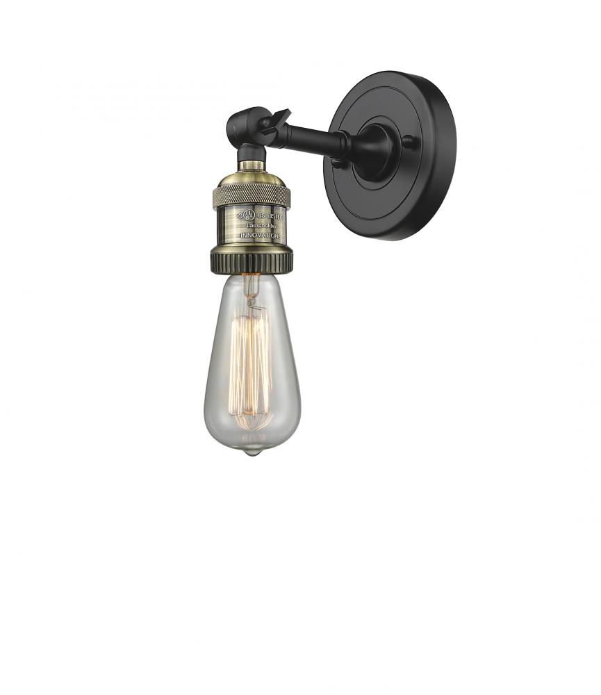 Bare Bulb - 1 Light - 5 inch - Black Antique Brass - Adjustable Sconce