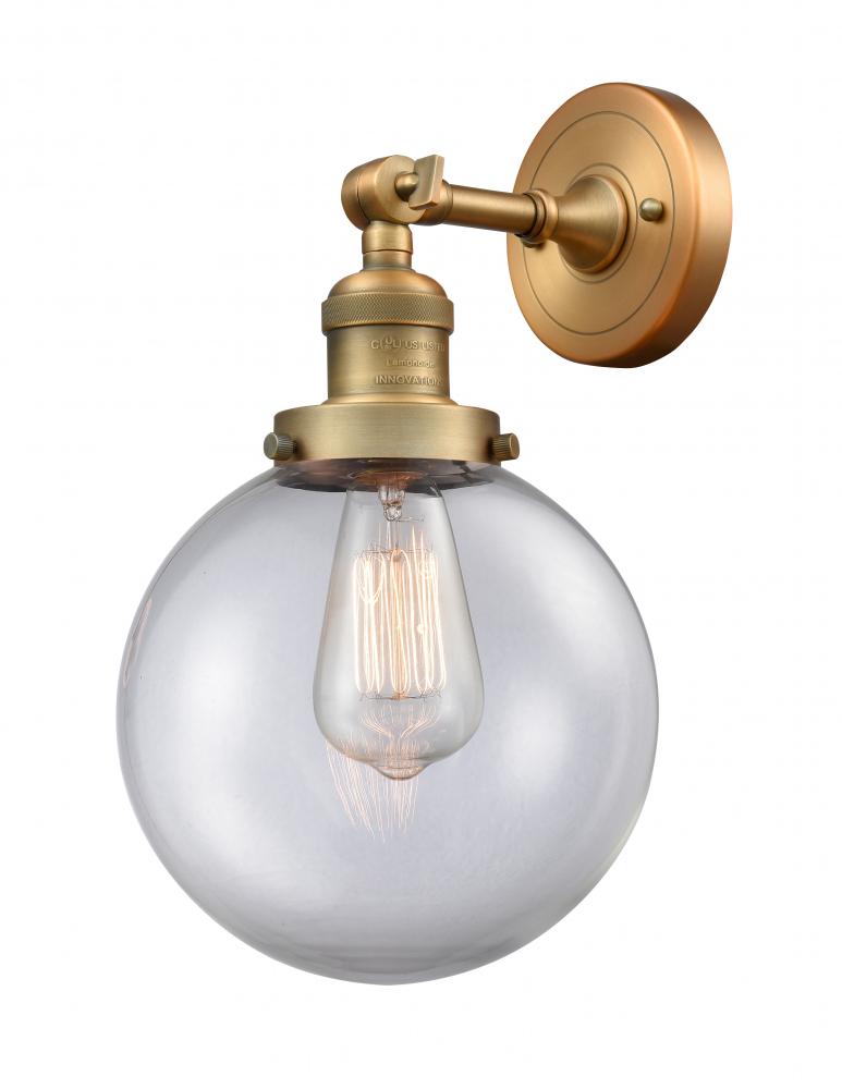 Beacon - 1 Light - 8 inch - Brushed Brass - Sconce