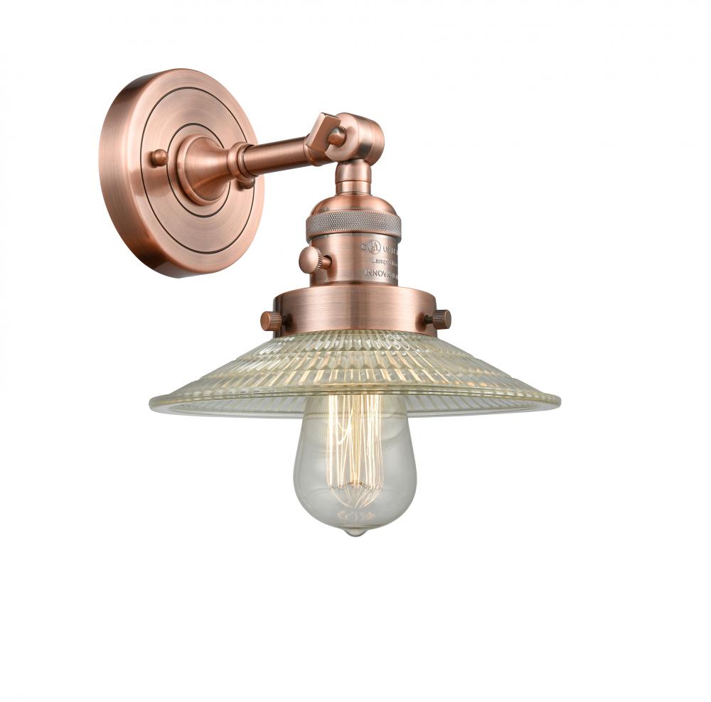 Halophane - 1 Light - 9 inch - Antique Copper - Sconce