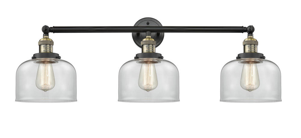 Bell - 3 Light - 32 inch - Black Antique Brass - Bath Vanity Light