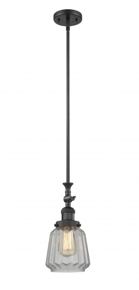 Chatham - 1 Light - 7 inch - Matte Black - Stem Hung - Mini Pendant