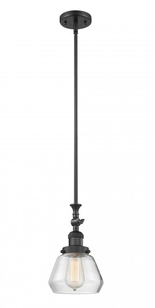 Fulton - 1 Light - 7 inch - Matte Black - Stem Hung - Mini Pendant