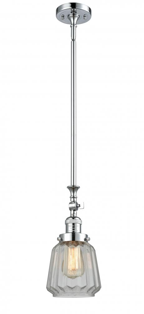 Chatham - 1 Light - 7 inch - Polished Chrome - Stem Hung - Mini Pendant