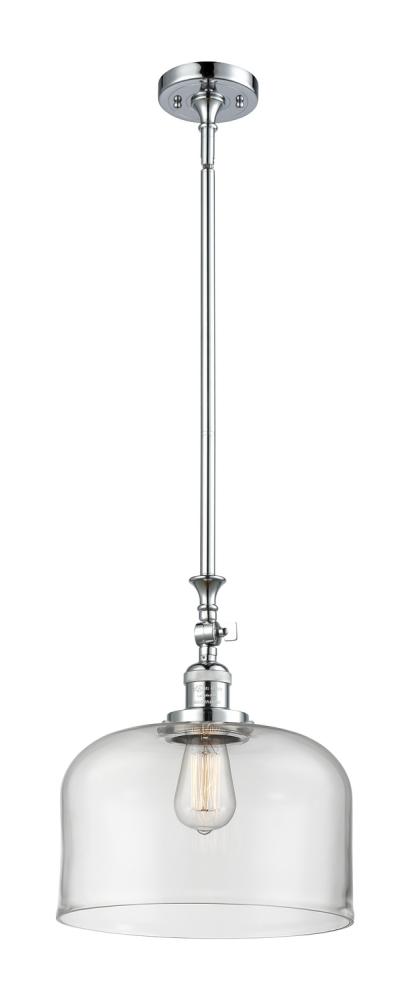 Bell - 1 Light - 12 inch - Polished Chrome - Stem Hung - Mini Pendant