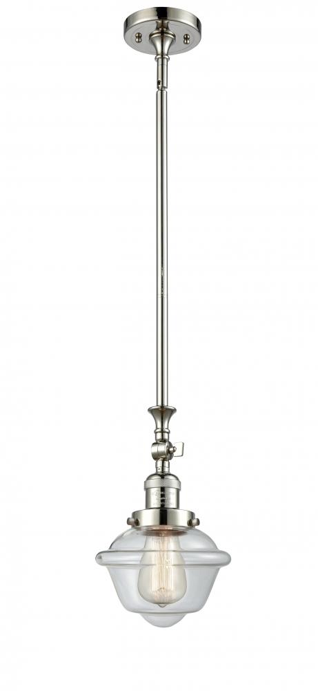 Oxford - 1 Light - 7 inch - Polished Nickel - Stem Hung - Mini Pendant